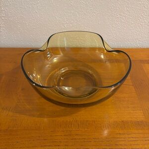 Vintage Mid-Century Amber glass bowl